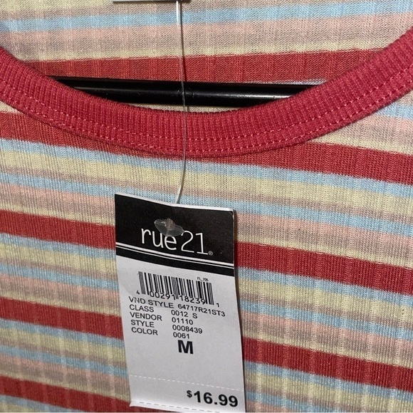 Rue21 medium ribbed striped bodysuit NWT - Picture 3 of 3